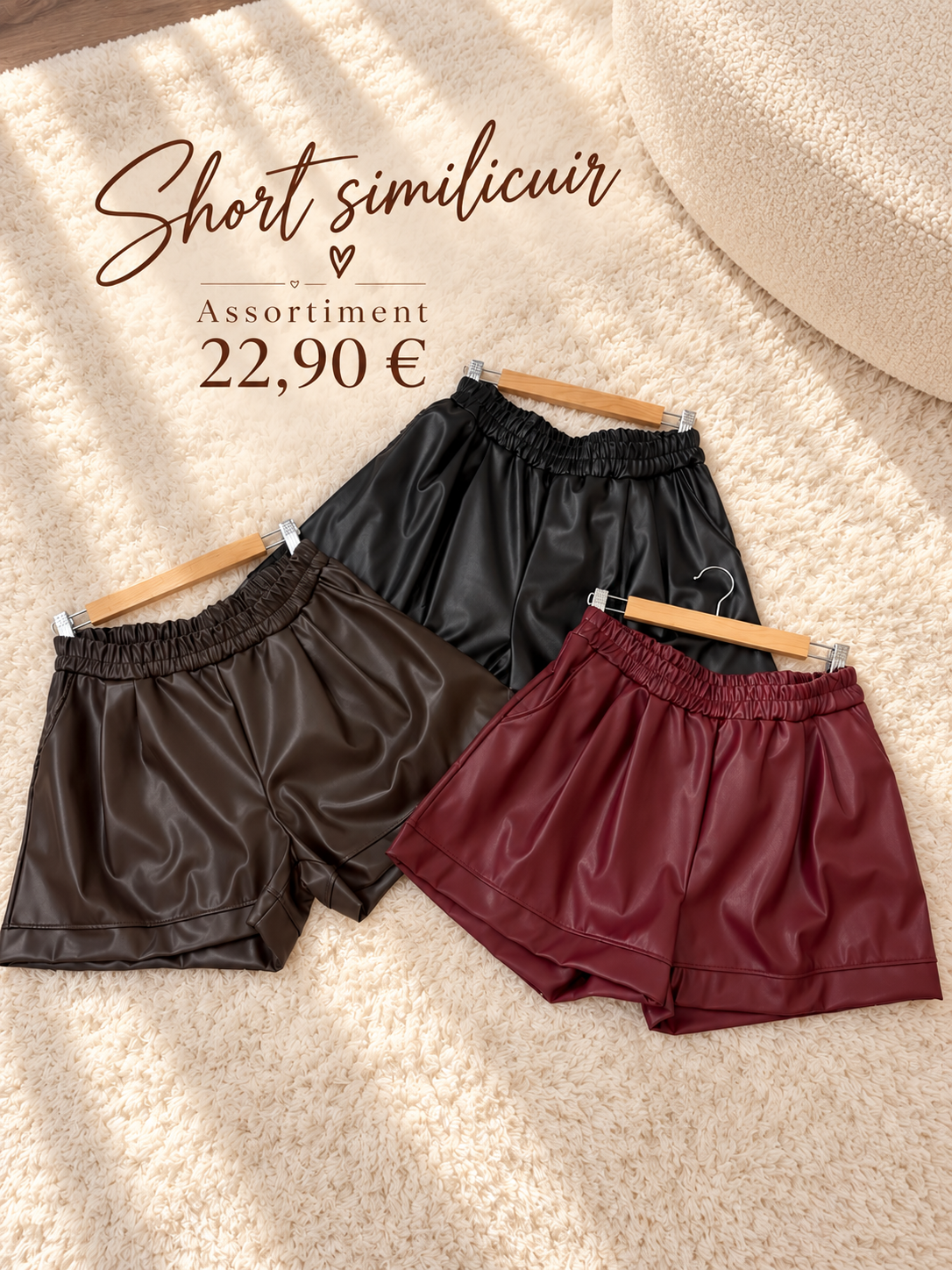 Short Similicuir Choco